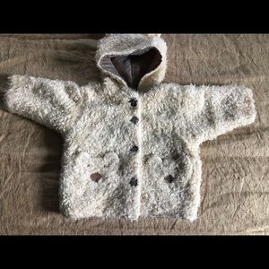 CONFETTI baby girl 3m Teddy Bear Boucle JACKET MADE IN FRANCE ears Cozy Coat